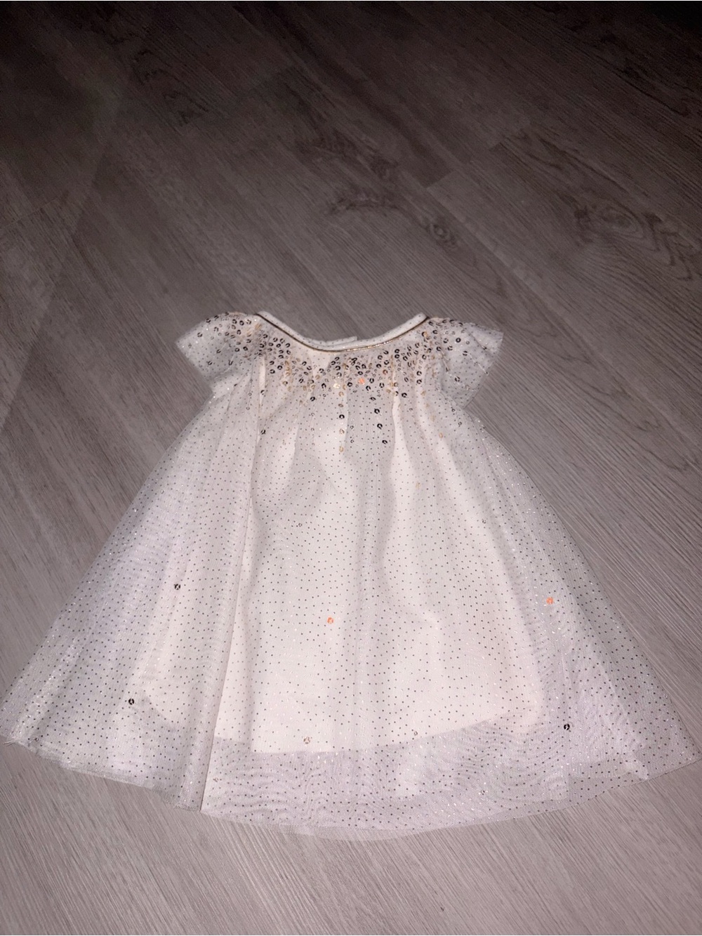 OP White Sparkle Tulle Formal Dress